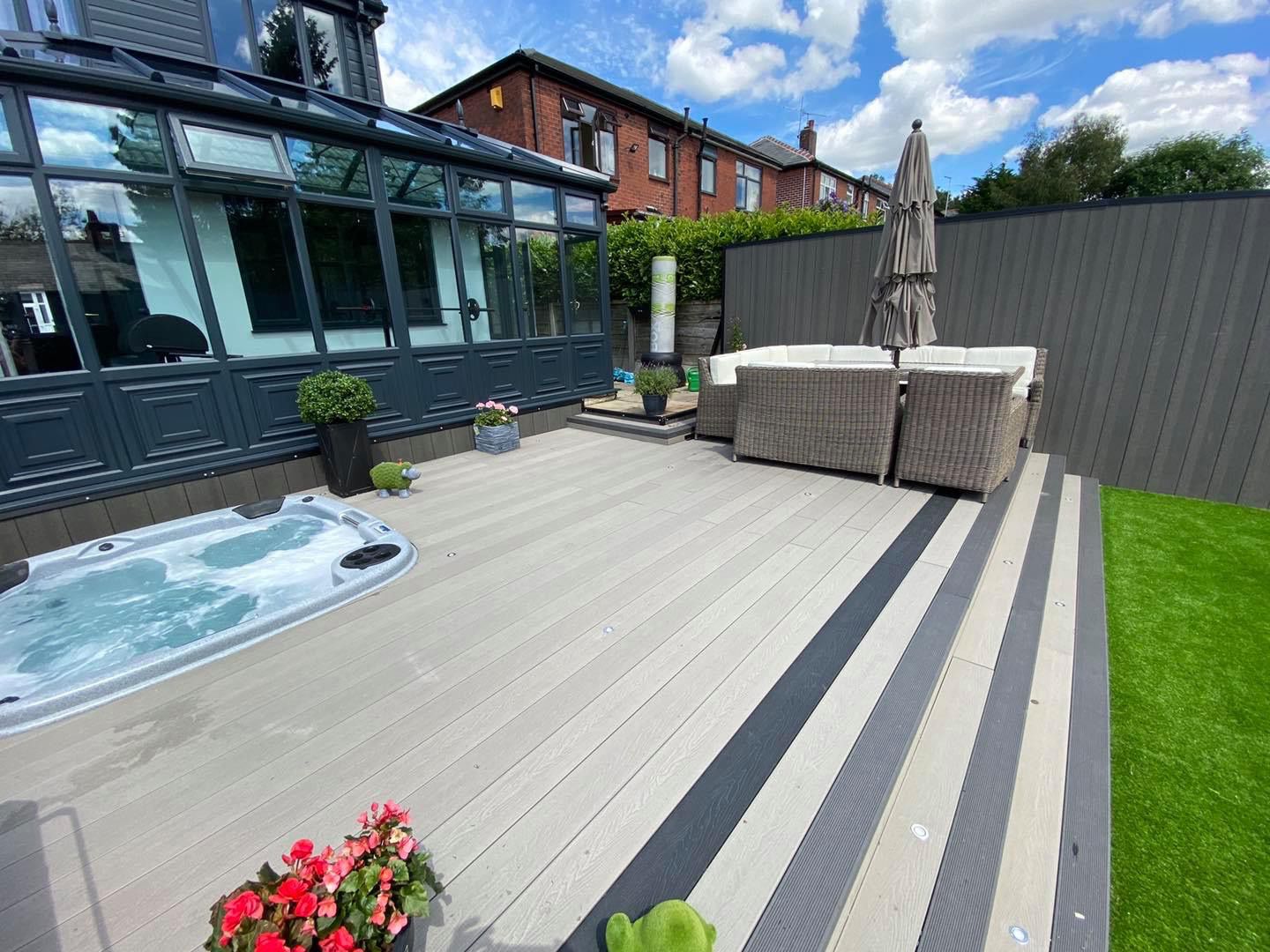 Stunning composite decking and artificial grass in Manchester